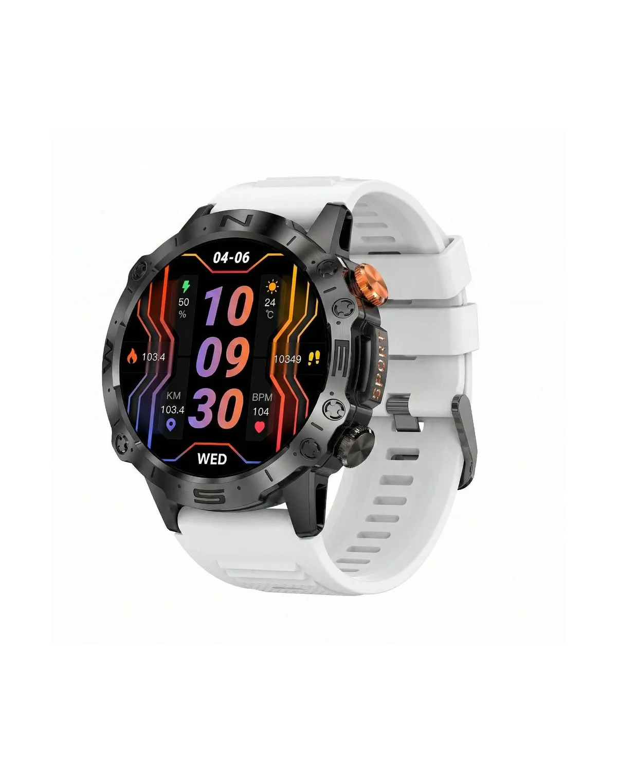SMARTWATCH MĘSKI GRAVITY GT20-8 - AMOLED, DODATKOWY PASEK (sg024g)