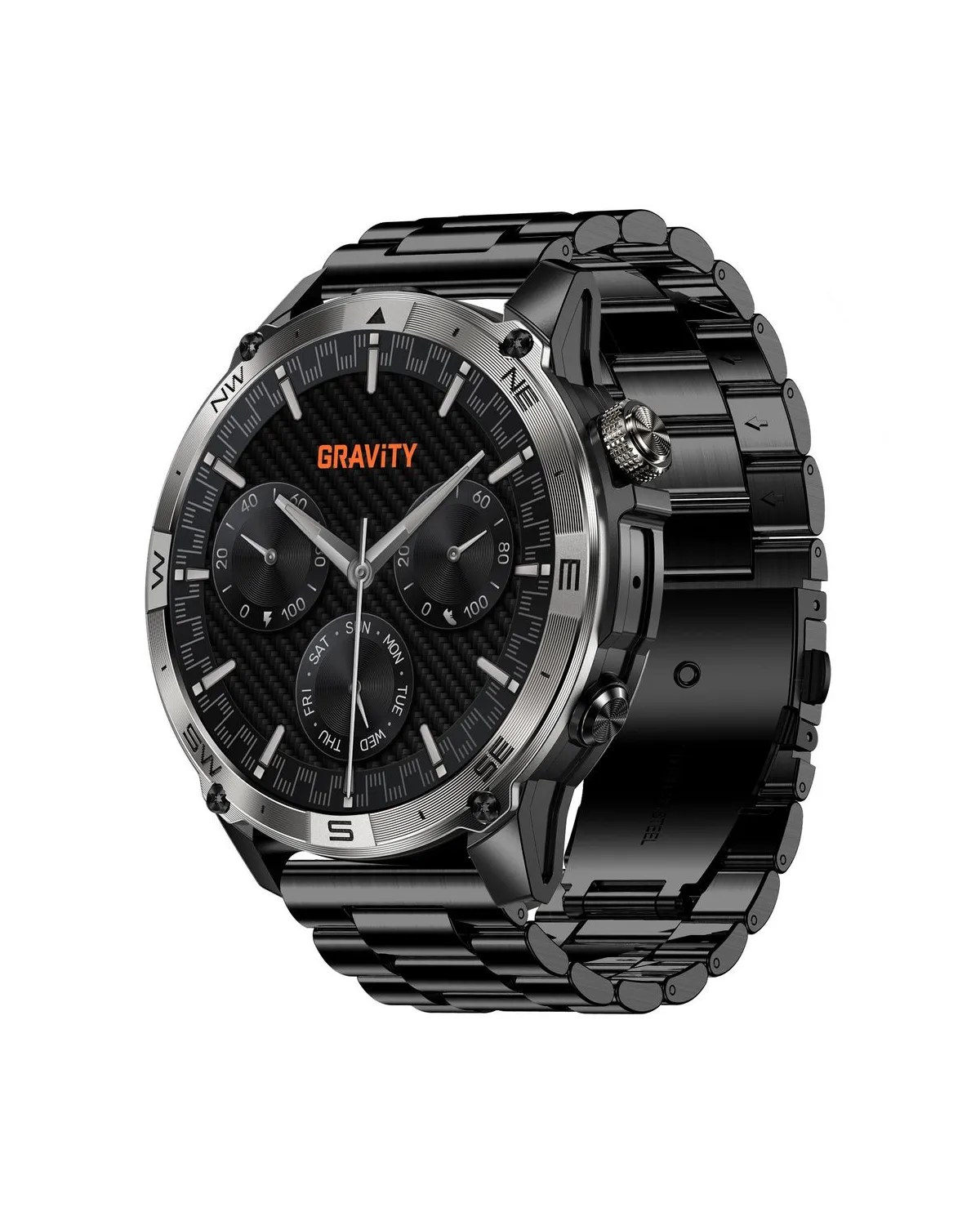 SMARTWATCH MĘSKI GRAVITY GT46-1 - AMOLED, DODATKOWA BRANSOLETA(sg055a)