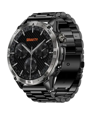 SMARTWATCH MĘSKI GRAVITY GT46-1 - AMOLED, DODATKOWA BRANSOLETA(sg055a)