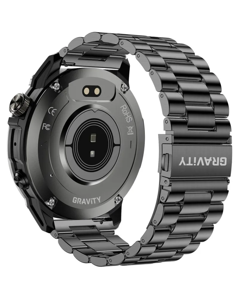 SMARTWATCH MĘSKI GRAVITY GT46-1 - AMOLED, DODATKOWA BRANSOLETA(sg055a)