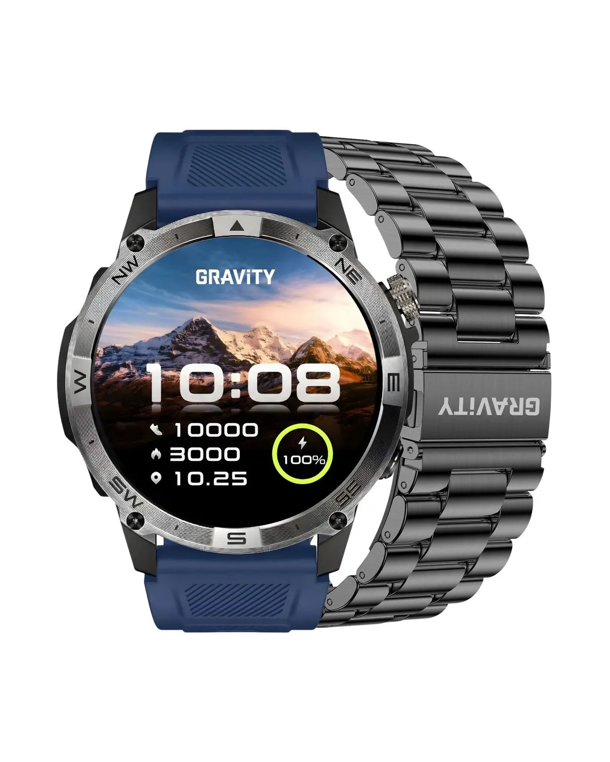 SMARTWATCH MĘSKI GRAVITY GT46-2 - AMOLED, DODATKOWA BRANSOLETA(sg055b) SMARTWATCH MĘSKI GRAVITY GT46-2 - AMOLED, DODATKOWA BRANSOLETA(sg055b)