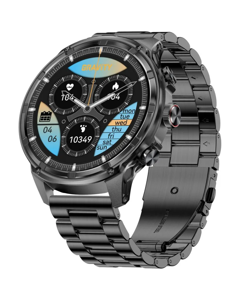 SMARTWATCH MĘSKI GRAVITY GT41-1 - BLUETOOTH CALL, DODATKOWA BRANSOLETA (sg053a) SMARTWATCH MĘSKI GRAVITY GT41-1 - BLUETOOTH CALL, DODATKOWA BRANSOLETA (sg053a)