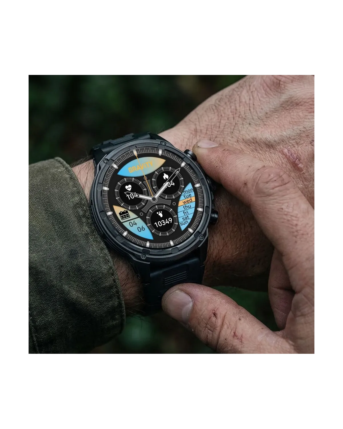 SMARTWATCH MĘSKI GRAVITY GT41-1 - BLUETOOTH CALL, DODATKOWA BRANSOLETA (sg053a) SMARTWATCH MĘSKI GRAVITY GT41-1 - BLUETOOTH CALL, DODATKOWA BRANSOLETA (sg053a)