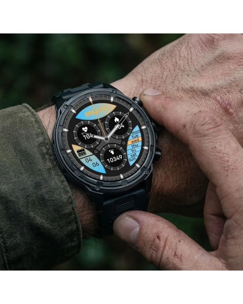 SMARTWATCH MĘSKI GRAVITY GT41-1 - BLUETOOTH CALL, DODATKOWA BRANSOLETA (sg053a) SMARTWATCH MĘSKI GRAVITY GT41-1 - BLUETOOTH CALL, DODATKOWA BRANSOLETA (sg053a)