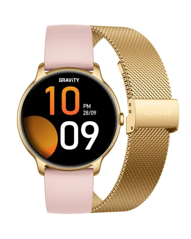 SMARTWATCH DAMSKI GRAVITY GT31-1 - AMOLED, DODATKOWY PASEK (sg052a)