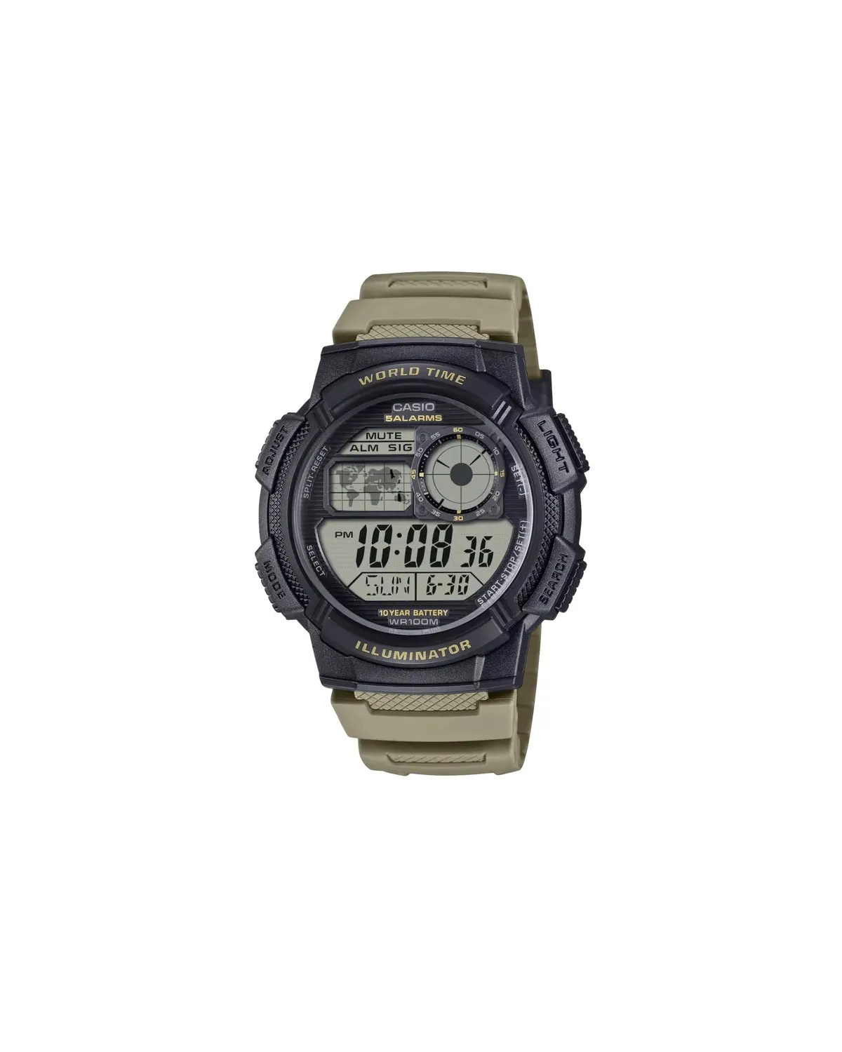 ZEGAREK MĘSKI CASIO AE-1000W-5AVEF (zd073i) - WORLD TIME + BOX ZEGAREK MĘSKI CASIO AE-1000W-5AVEF (zd073i) - WORLD TIME + BOX