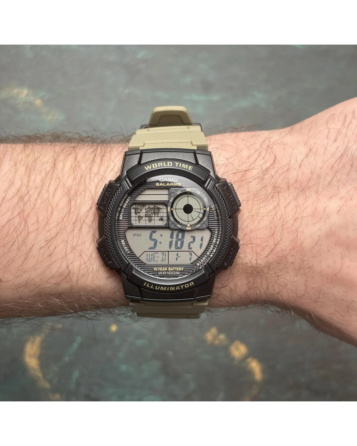 ZEGAREK MĘSKI CASIO AE-1000W-5AVEF (zd073i) - WORLD TIME + BOX ZEGAREK MĘSKI CASIO AE-1000W-5AVEF (zd073i) - WORLD TIME + BOX