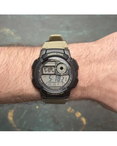 ZEGAREK MĘSKI CASIO AE-1000W-5AVEF (zd073i) - WORLD TIME + BOX ZEGAREK MĘSKI CASIO AE-1000W-5AVEF (zd073i) - WORLD TIME + BOX