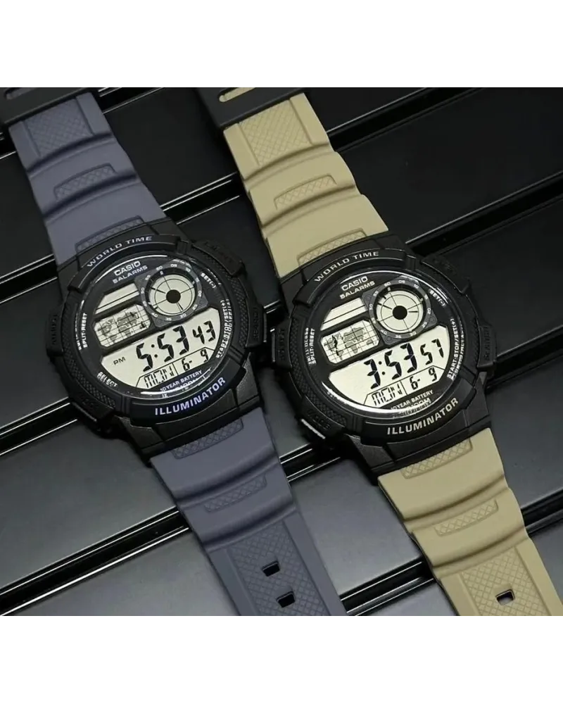 ZEGAREK MĘSKI CASIO AE-1000W-5AVEF (zd073i) - WORLD TIME + BOX ZEGAREK MĘSKI CASIO AE-1000W-5AVEF (zd073i) - WORLD TIME + BOX