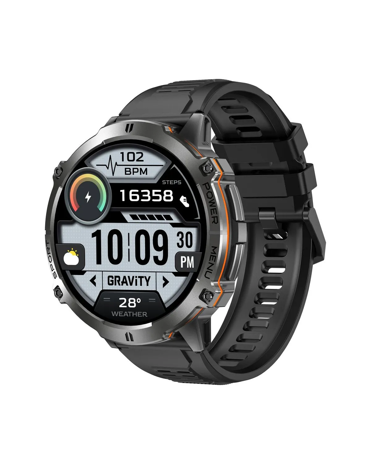 SMARTWATCH MĘSKI GRAVITY GT42-1 - AMOLED, DODATKOWA BRANSOLETA (sg056a)
