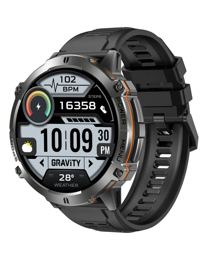 SMARTWATCH MĘSKI GRAVITY GT42-1 - AMOLED, DODATKOWA BRANSOLETA (sg056a)