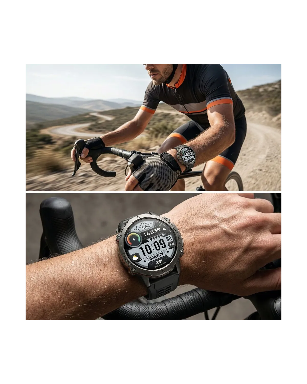 SMARTWATCH MĘSKI GRAVITY GT42-1 - AMOLED, DODATKOWA BRANSOLETA (sg056a)