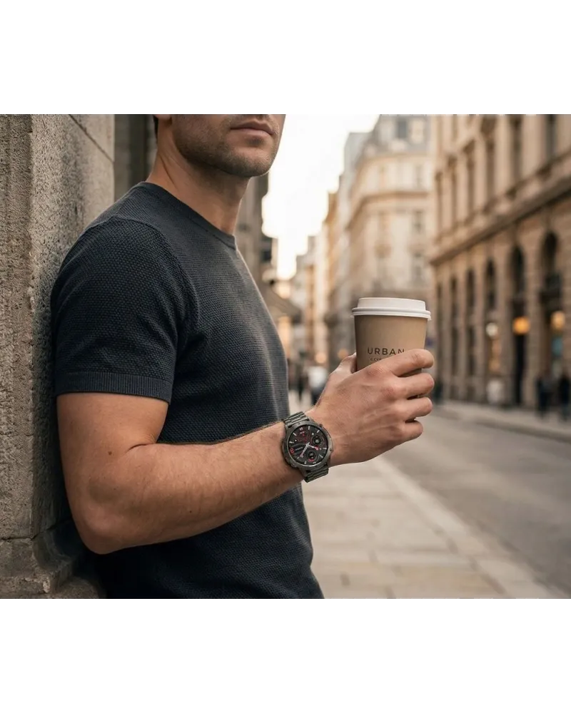 SMARTWATCH MĘSKI GRAVITY GT42-1 - AMOLED, DODATKOWA BRANSOLETA (sg056a)