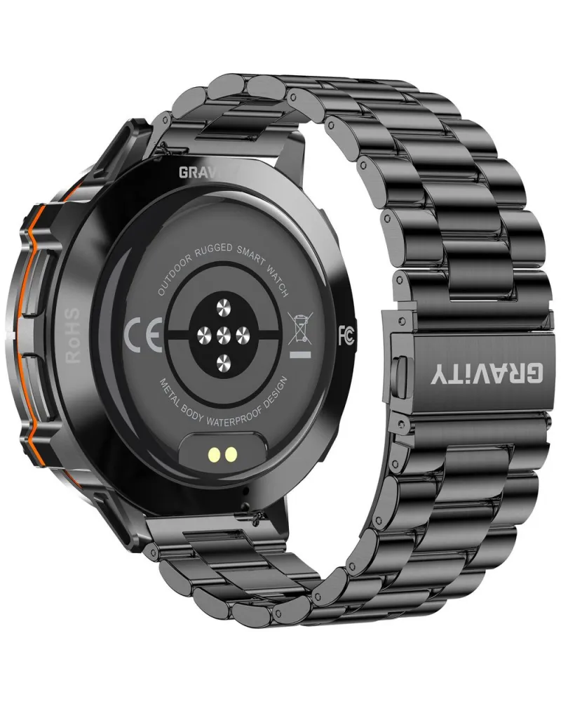 SMARTWATCH MĘSKI GRAVITY GT42-2 - AMOLED, DODATKOWA BRANSOLETA (sg056b)