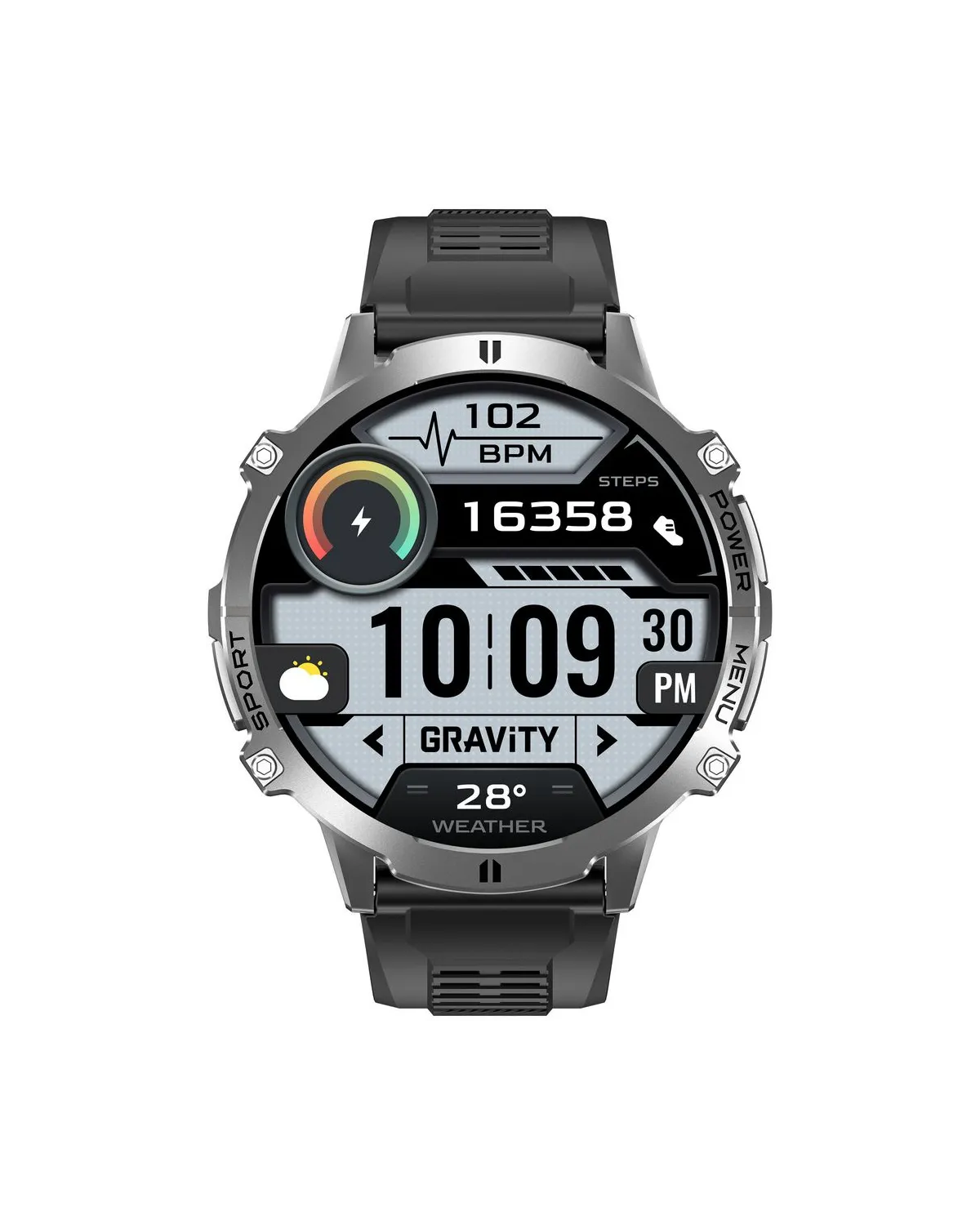 SMARTWATCH MĘSKI GRAVITY GT42-3 - AMOLED, DODATKOWA BRANSOLETA (sg056c)