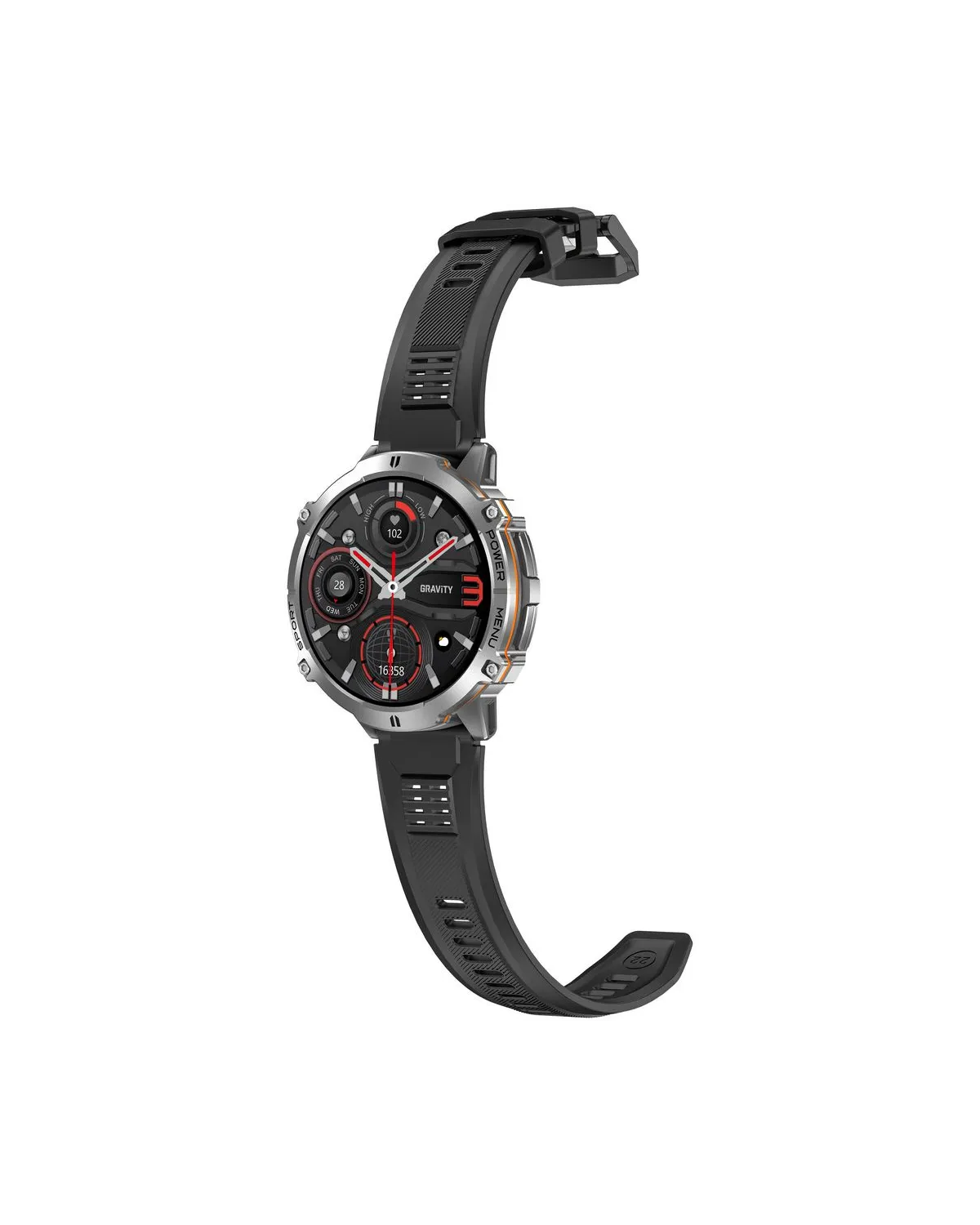 SMARTWATCH MĘSKI GRAVITY GT42-3 - AMOLED, DODATKOWA BRANSOLETA (sg056c)