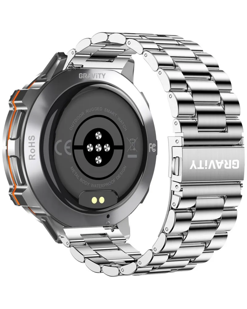 SMARTWATCH MĘSKI GRAVITY GT42-3 - AMOLED, DODATKOWA BRANSOLETA (sg056c)