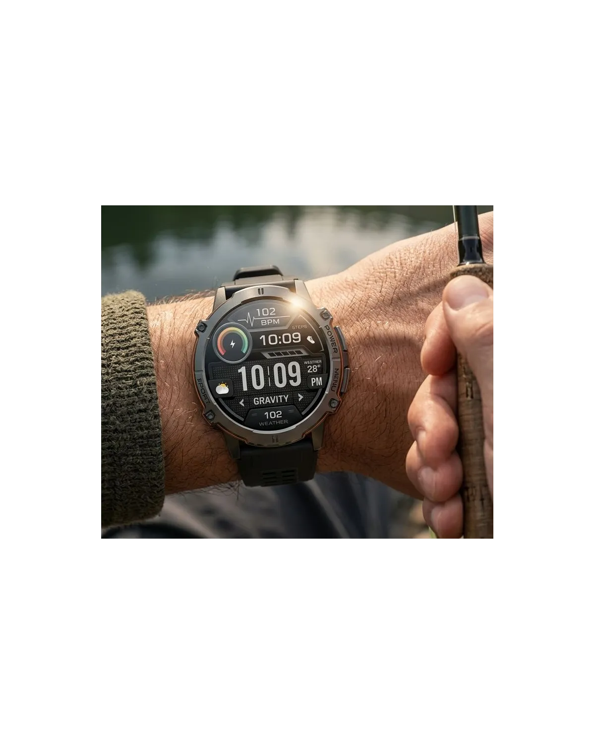 SMARTWATCH MĘSKI GRAVITY GT42-3 - AMOLED, DODATKOWA BRANSOLETA (sg056c)