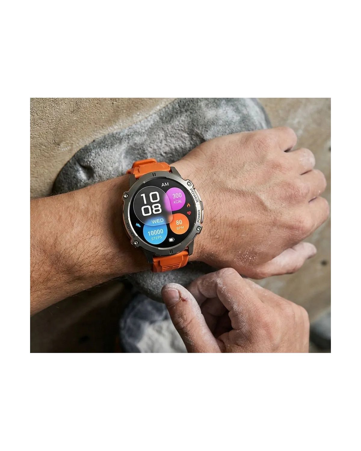 SMARTWATCH MĘSKI GRAVITY GT42-4 - AMOLED, DODATKOWA BRANSOLETA (sg056d)