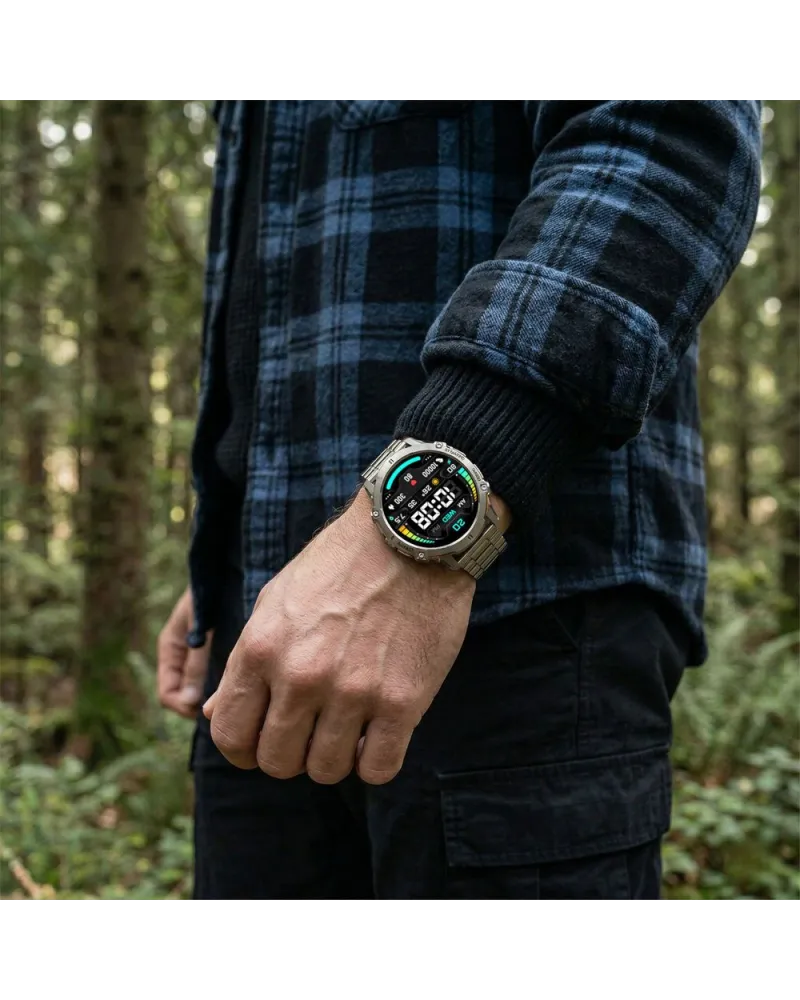 SMARTWATCH MĘSKI GRAVITY GT42-4 - AMOLED, DODATKOWA BRANSOLETA (sg056d)