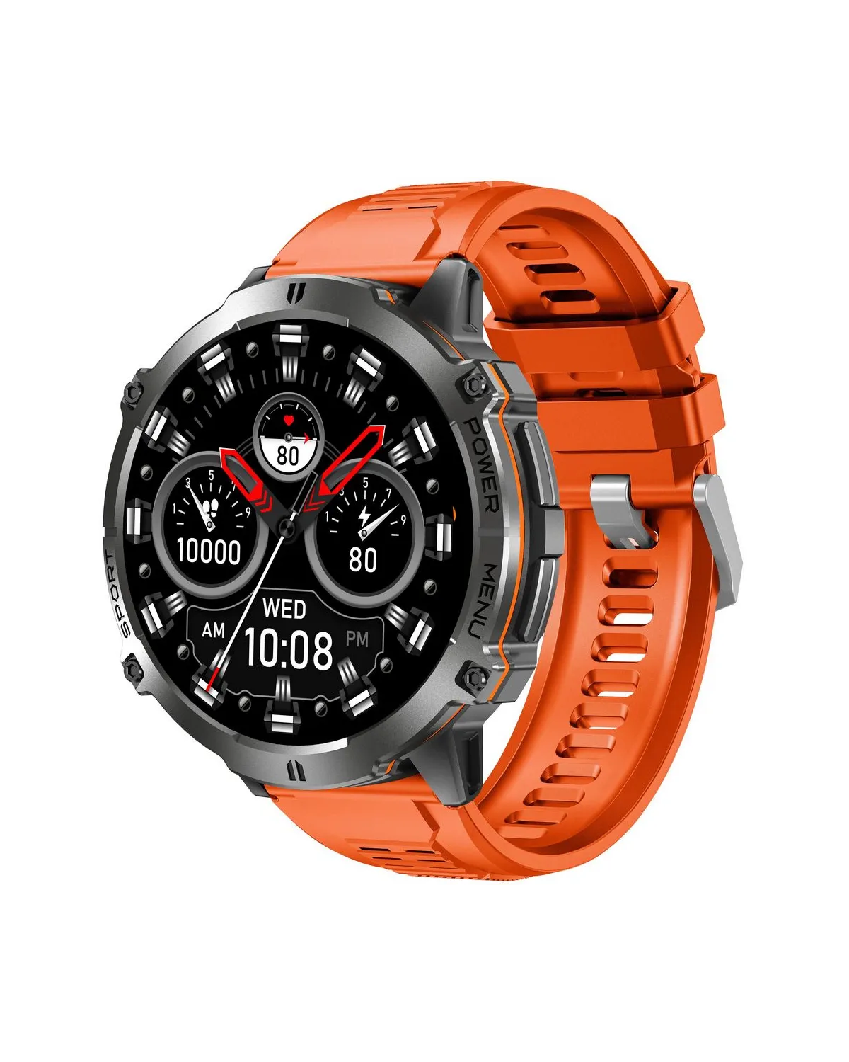 SMARTWATCH MĘSKI GRAVITY GT42-5 - AMOLED, DODATKOWA BRANSOLETA (sg056e)