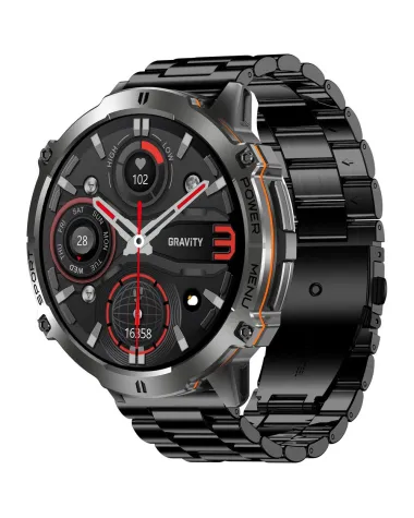 SMARTWATCH MĘSKI GRAVITY GT42-5 - AMOLED, DODATKOWA BRANSOLETA (sg056e)