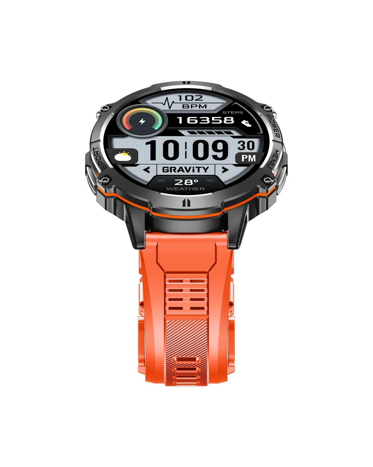 SMARTWATCH MĘSKI GRAVITY GT42-5 - AMOLED, DODATKOWA BRANSOLETA (sg056e)