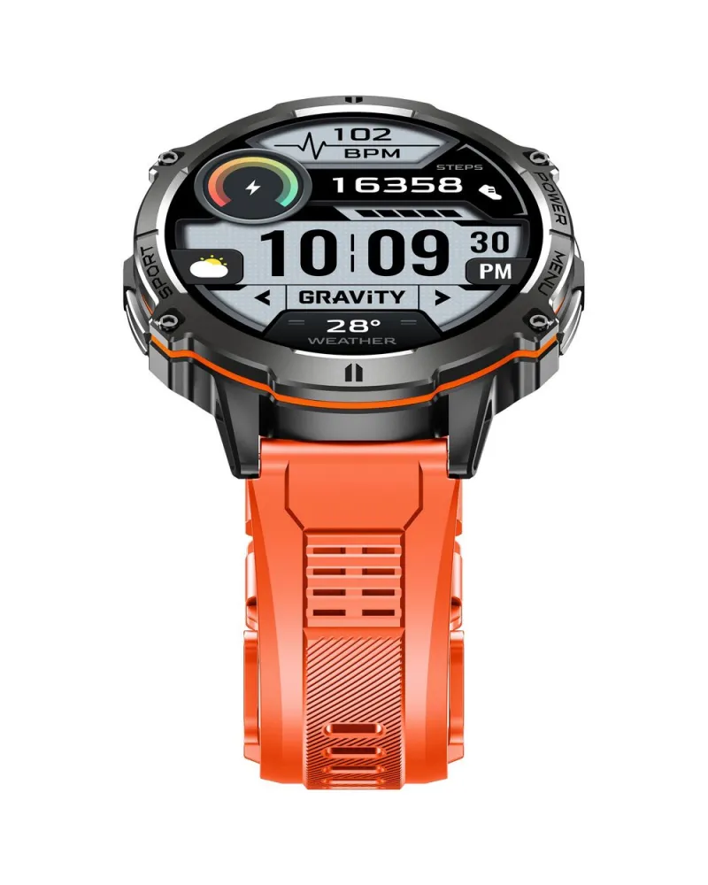 SMARTWATCH MĘSKI GRAVITY GT42-5 - AMOLED, DODATKOWA BRANSOLETA (sg056e)