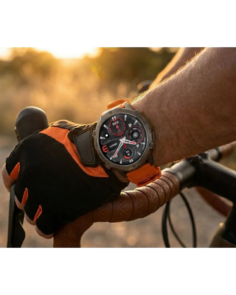 SMARTWATCH MĘSKI GRAVITY GT42-5 - AMOLED, DODATKOWA BRANSOLETA (sg056e)