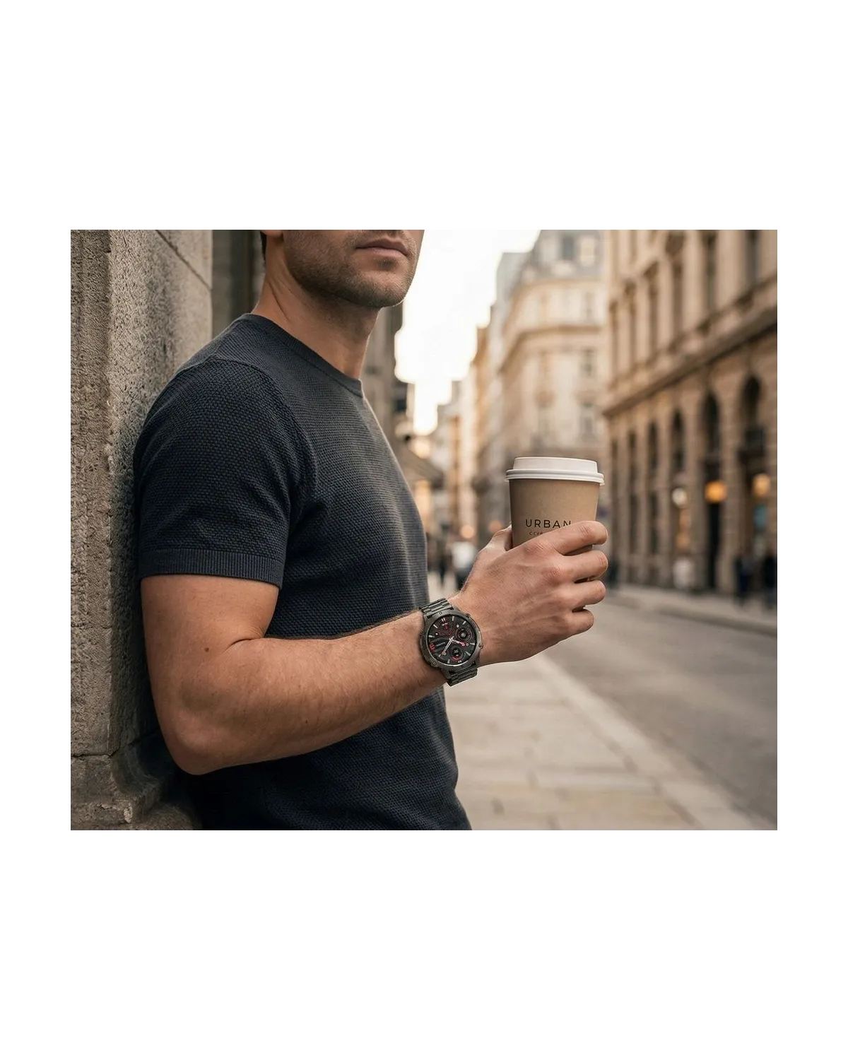 SMARTWATCH MĘSKI GRAVITY GT42-5 - AMOLED, DODATKOWA BRANSOLETA (sg056e)