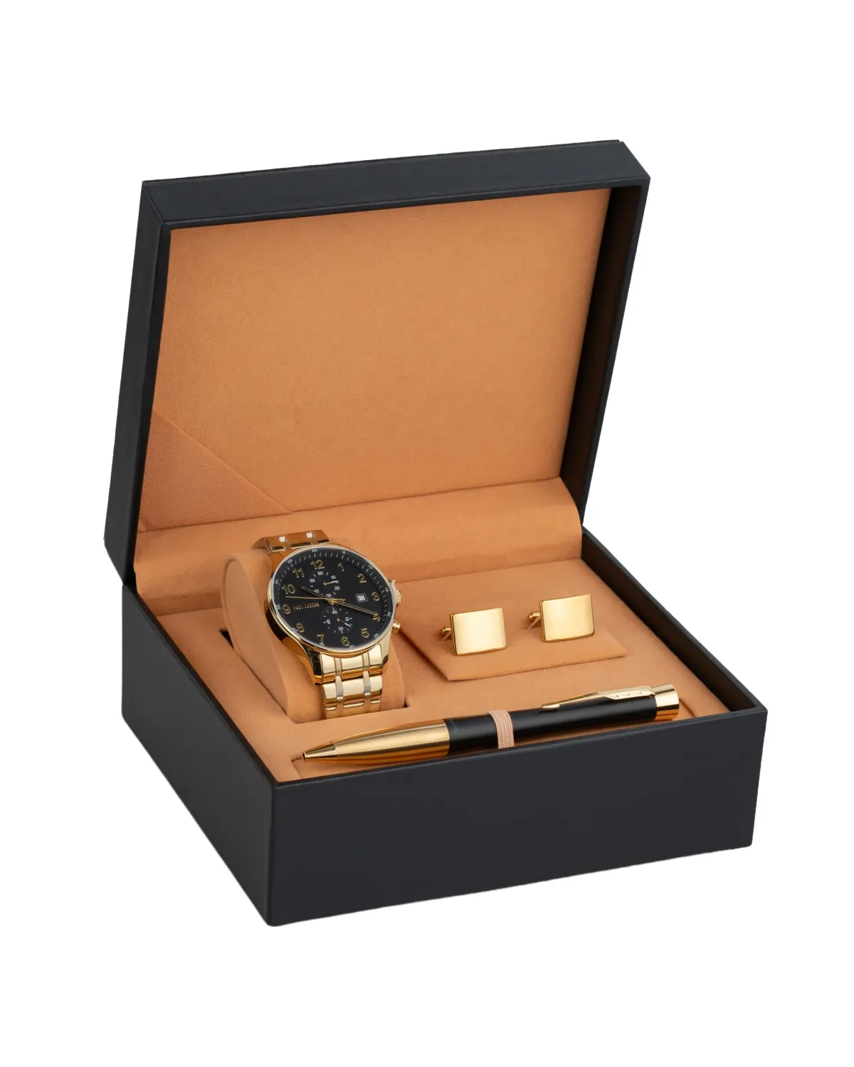 Zestaw Prezentowy Długopis Parker Urban Czarny Matowy GT + Zegarek Paul Lorens + Spinki (2143640/25)