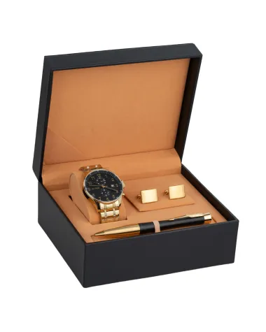 Zestaw Prezentowy Długopis Parker Urban Czarny Matowy GT + Zegarek Paul Lorens + Spinki (2143640/25)