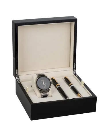 Zestaw Prezentowy Długopis i Pióro Parker Sonnet Czarny GT + Zegarek Hugo Boss (1931497/16)