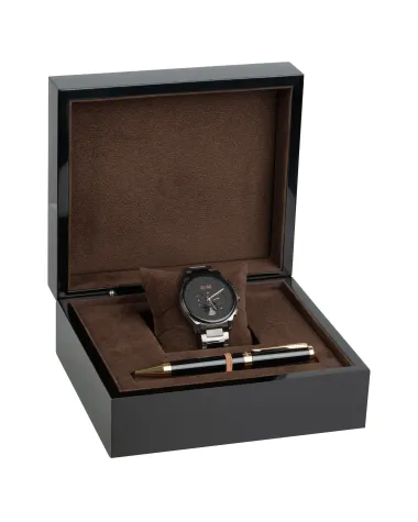 Zestaw Prezentowy Długopis Parker Ingenuity Czarny GT + Zegarek Hugo Boss (2182008/2)