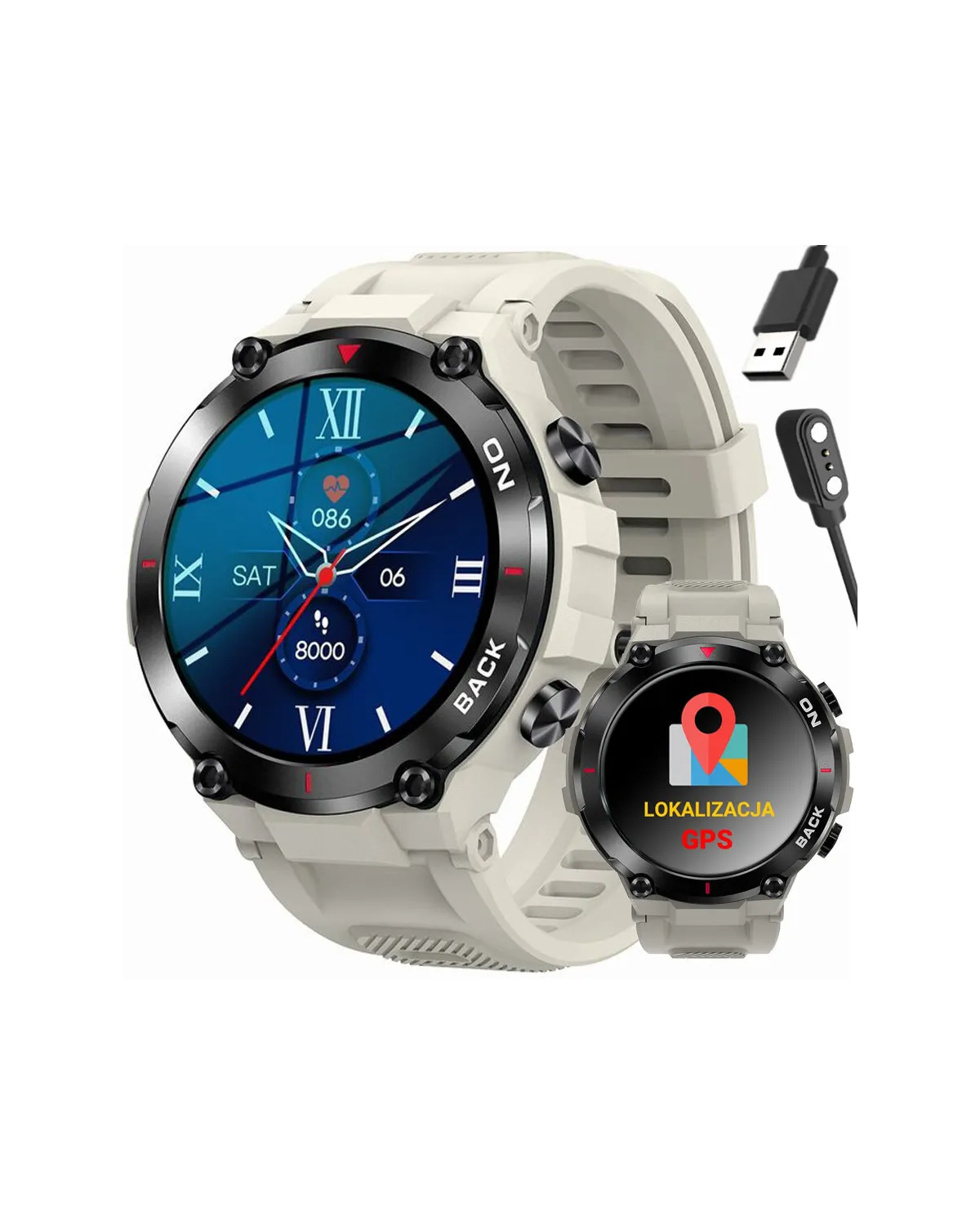 SMARTWATCH MĘSKI GRAVITY GT8-6 - z GPS (sg017f) SMARTWATCH MĘSKI GRAVITY GT8-6 - z GPS (sg017f)