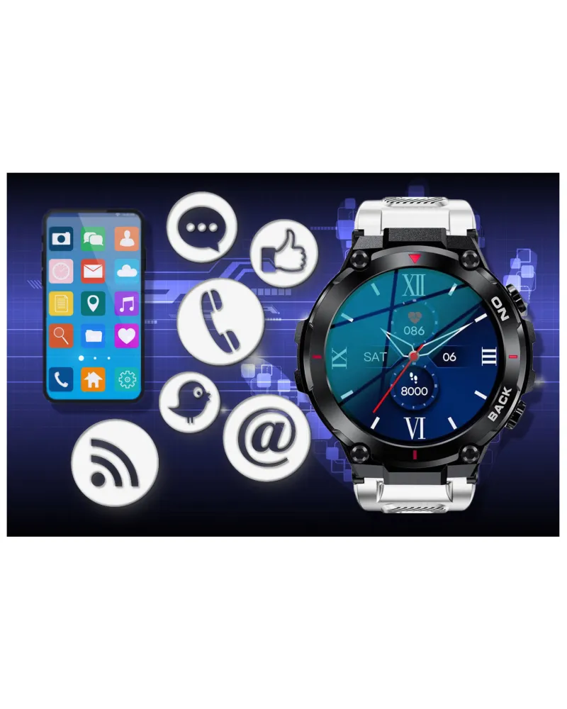 SMARTWATCH MĘSKI GRAVITY GT8-6 - z GPS (sg017f) SMARTWATCH MĘSKI GRAVITY GT8-6 - z GPS (sg017f)