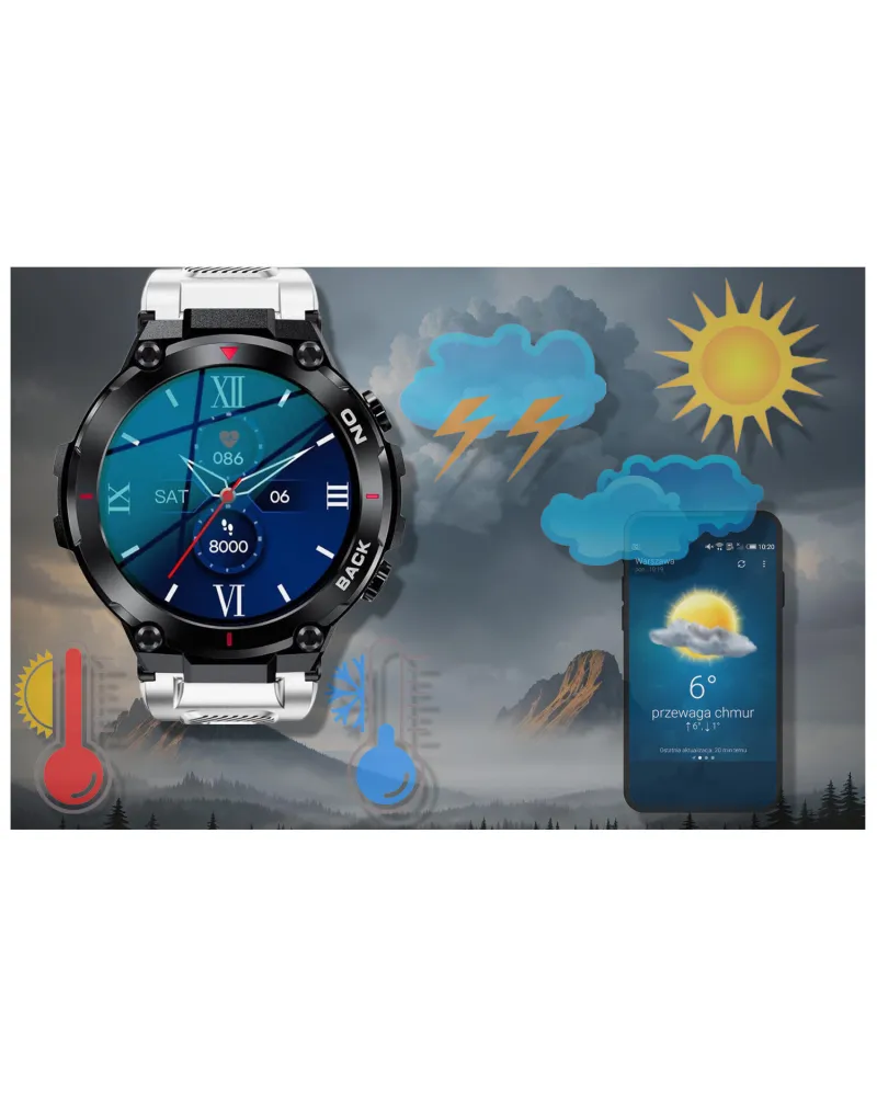 SMARTWATCH MĘSKI GRAVITY GT8-6 - z GPS (sg017f) SMARTWATCH MĘSKI GRAVITY GT8-6 - z GPS (sg017f)