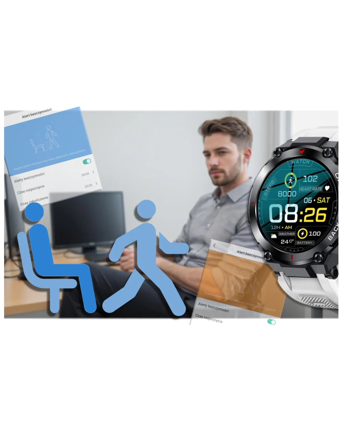 SMARTWATCH MĘSKI GRAVITY GT8-6 - z GPS (sg017f) SMARTWATCH MĘSKI GRAVITY GT8-6 - z GPS (sg017f)