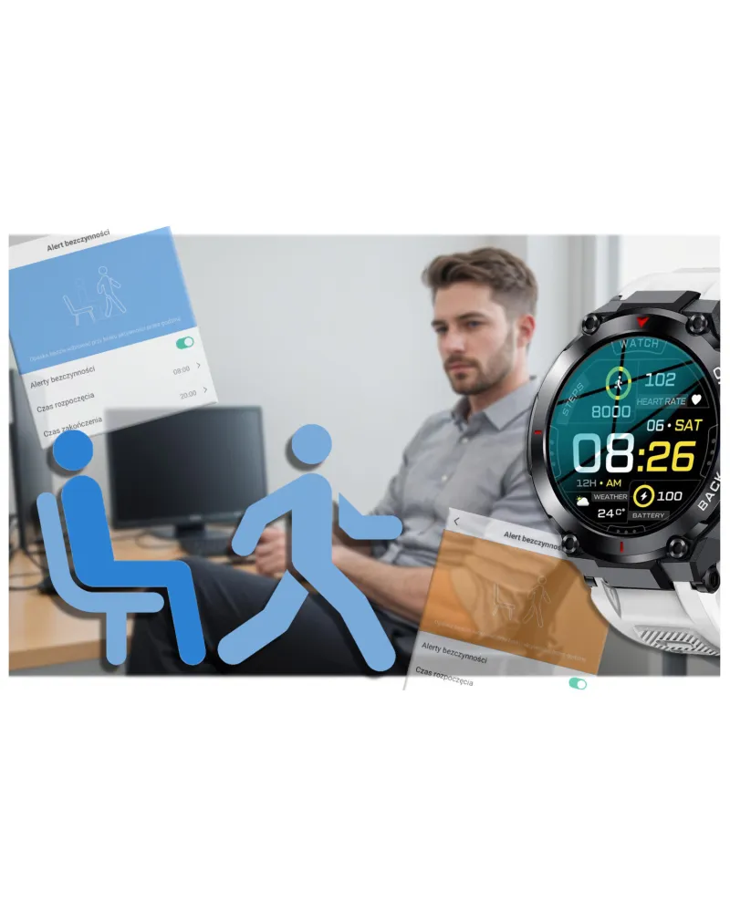 SMARTWATCH MĘSKI GRAVITY GT8-6 - z GPS (sg017f) SMARTWATCH MĘSKI GRAVITY GT8-6 - z GPS (sg017f)