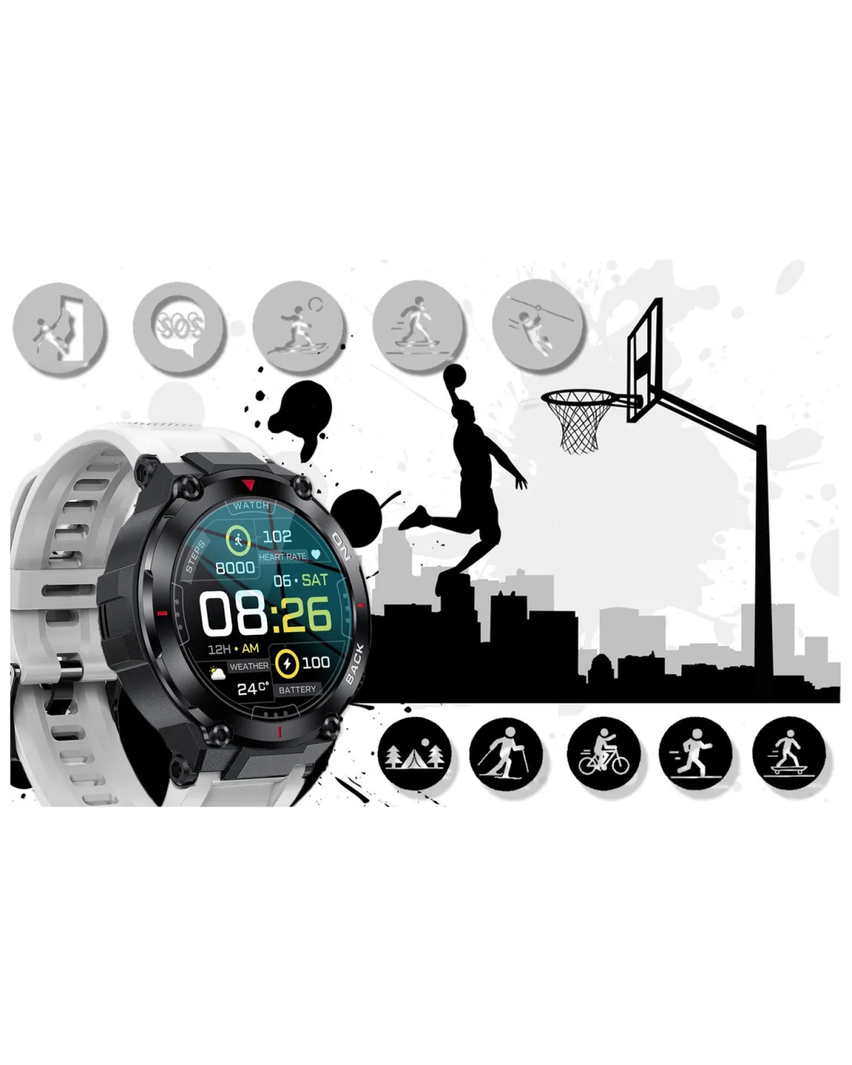 SMARTWATCH MĘSKI GRAVITY GT8-6 - z GPS (sg017f) SMARTWATCH MĘSKI GRAVITY GT8-6 - z GPS (sg017f)