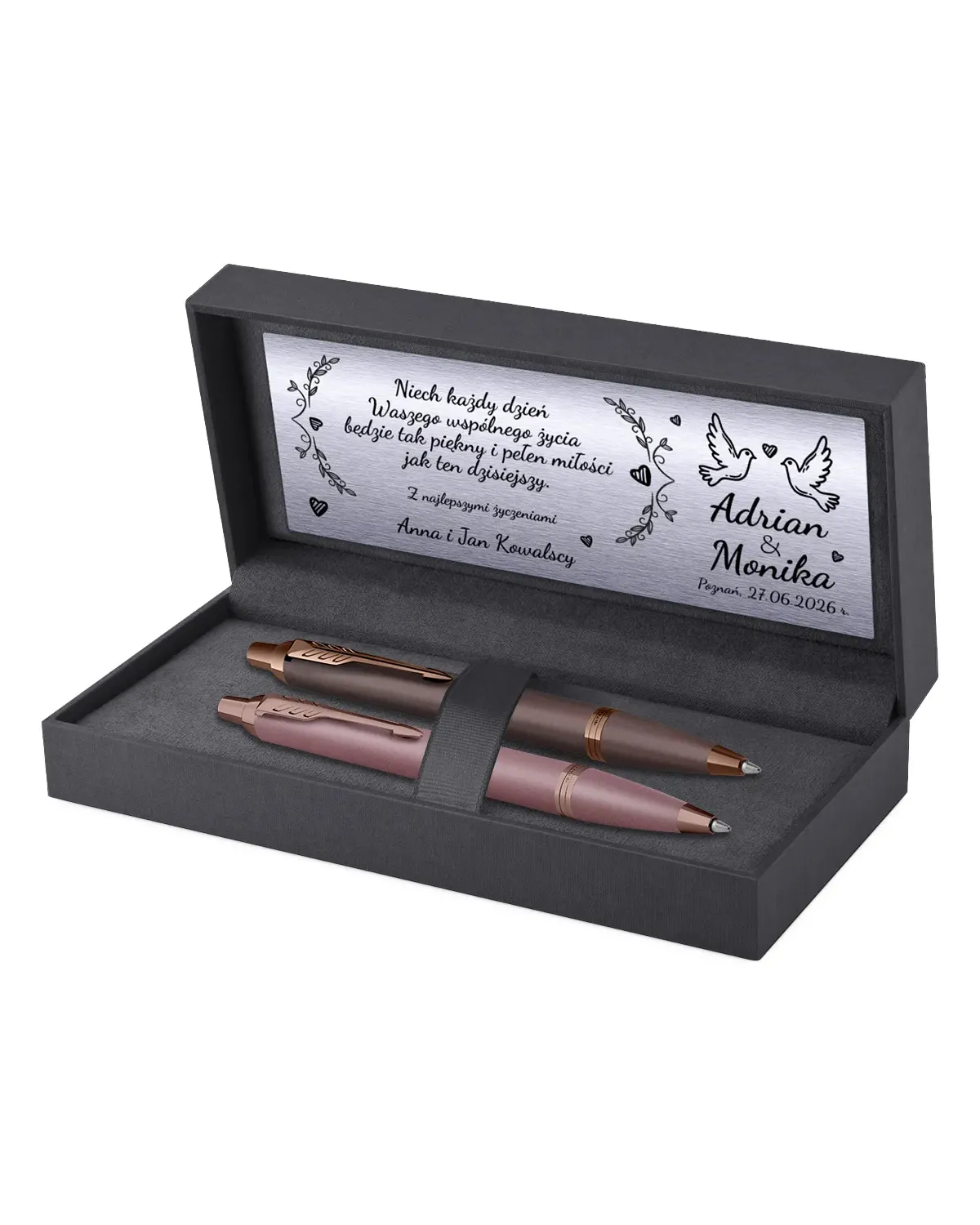 Długopisy Parker IM Rituals Mauve + Burgundy w Pudełku z grawerem na Ślub (2235416/2190514) Długopisy Parker IM Rituals Mauve + Burgundy w Pudełku z grawerem na Ślub (2235416/2190514)