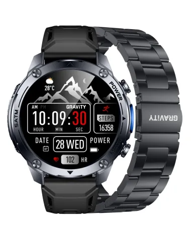 SMARTWATCH MĘSKI GRAVITY GT34-2 - AMOLED, DODATKOWA BRANSOLETA (sg060b)