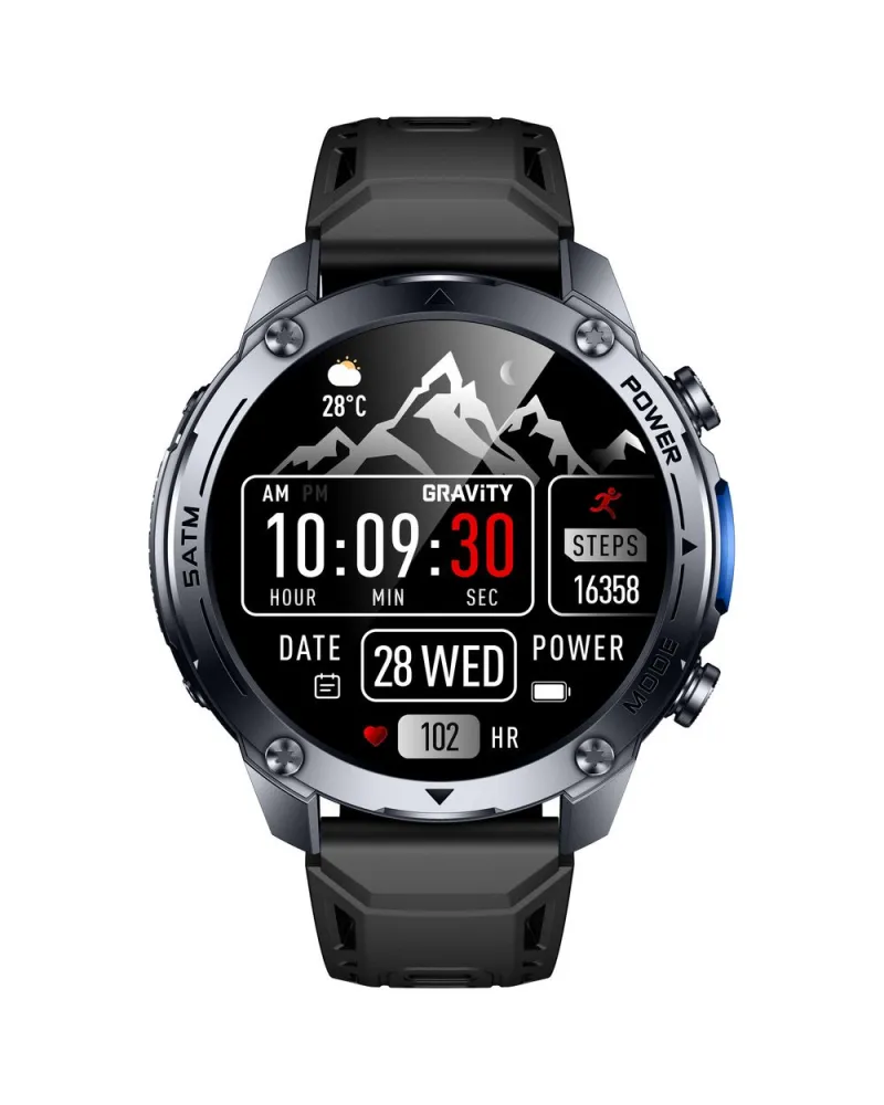 SMARTWATCH MĘSKI GRAVITY GT34-2 - AMOLED, DODATKOWA BRANSOLETA (sg060b)
