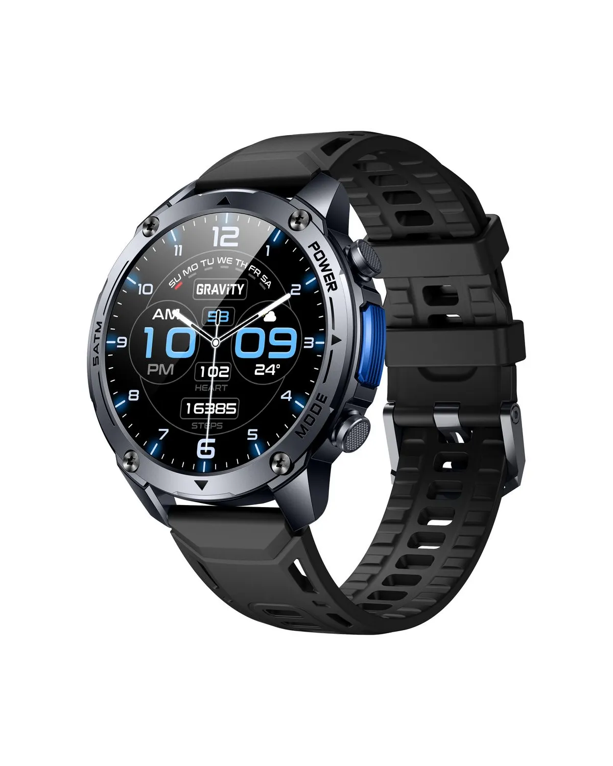 SMARTWATCH MĘSKI GRAVITY GT34-2 - AMOLED, DODATKOWA BRANSOLETA (sg060b)