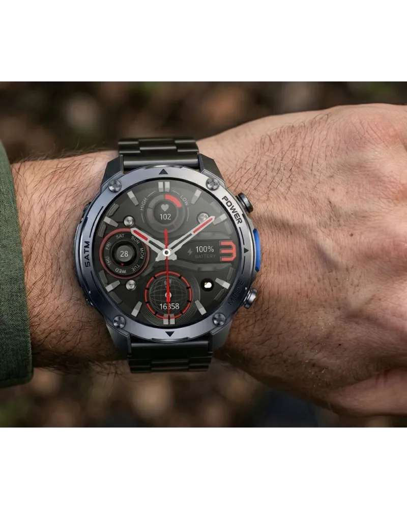 SMARTWATCH MĘSKI GRAVITY GT34-2 - AMOLED, DODATKOWA BRANSOLETA (sg060b)