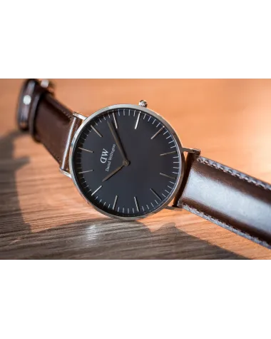 ZEGAREK DAMSKI DANIEL WELLINGTON Classic Black Sheffield Lady Rose Gold DW00100131 (zw508d)