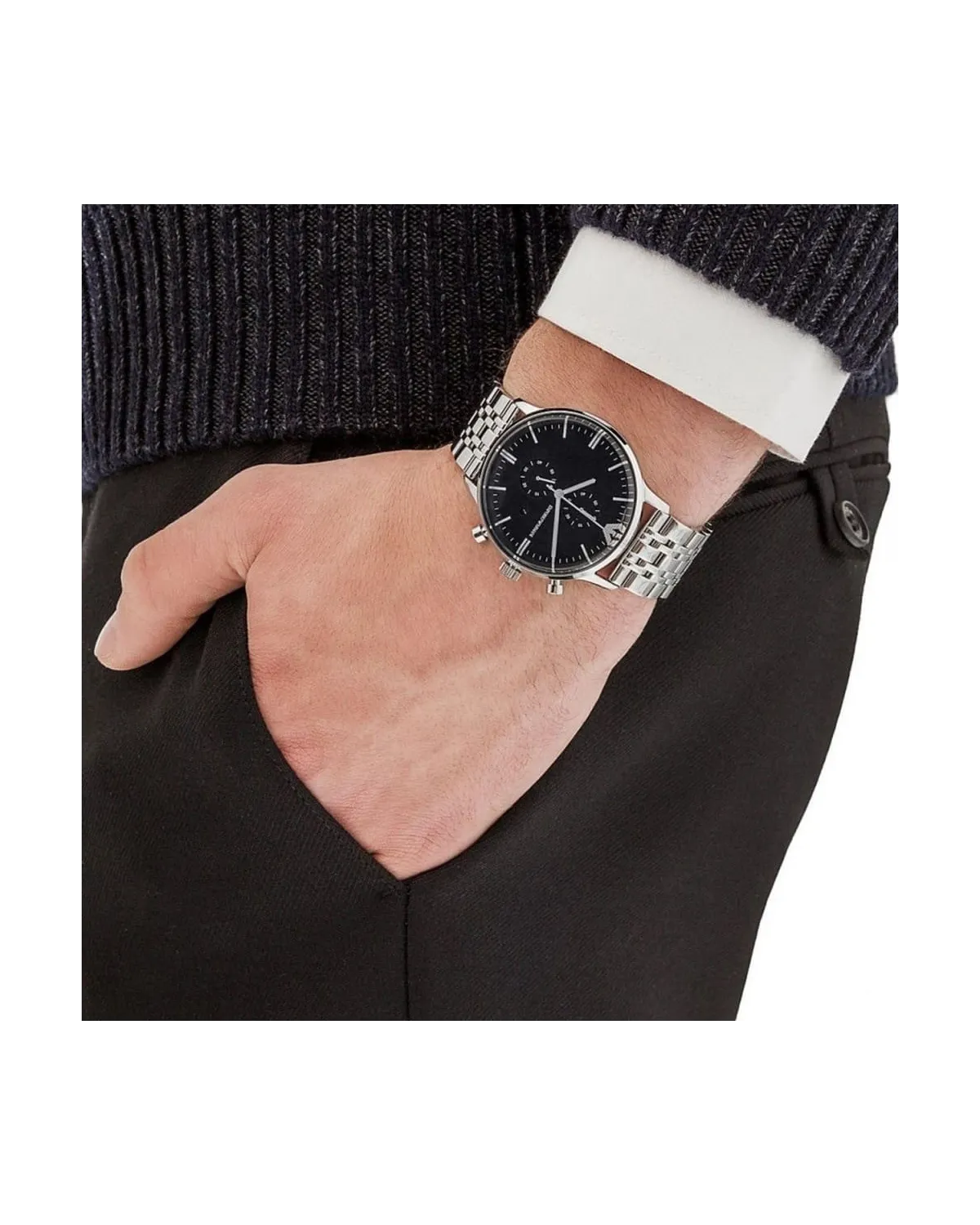 ZEGAREK MĘSKI EMPORIO ARMANI AR0389 - CLASSIC CHRONOGRAPH (zi066a)