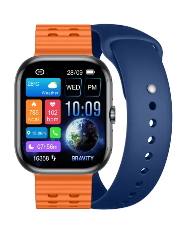 SMARTWATCH MĘSKI GRAVITY GT29-2 - ROZMOWY BLUETOOTH, DODATKOWY PASEK (sg057b)