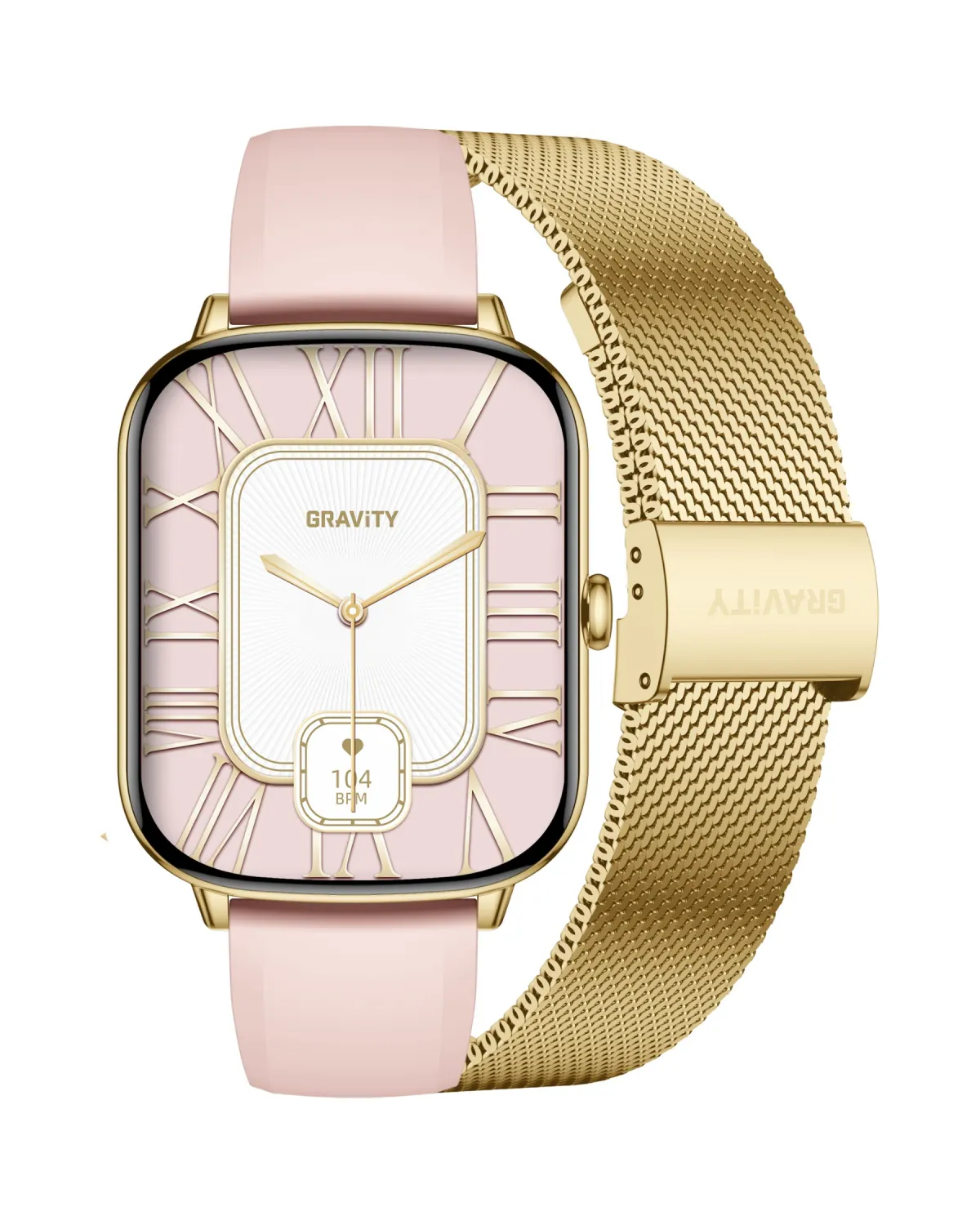 SMARTWATCH DAMSKI GRAVITY GT30-1 - ROZMOWY BLUETOOTH, DODATKOWY PASEK (sg058a)