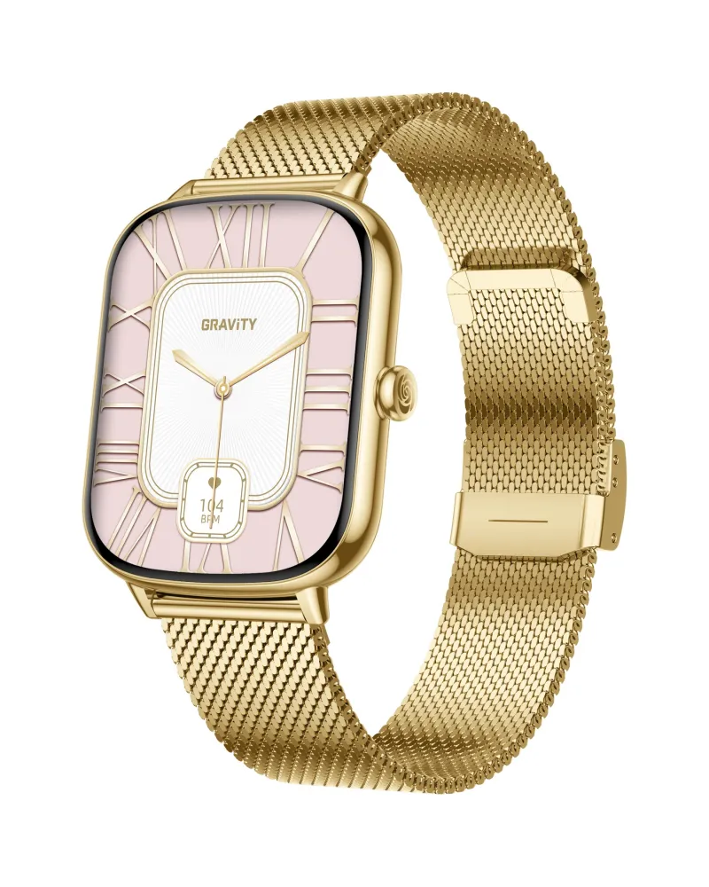 SMARTWATCH DAMSKI GRAVITY GT30-1 - ROZMOWY BLUETOOTH, DODATKOWY PASEK (sg058a)
